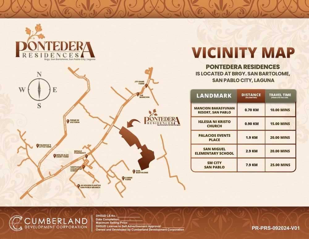 Pontedera Residences vicinity map