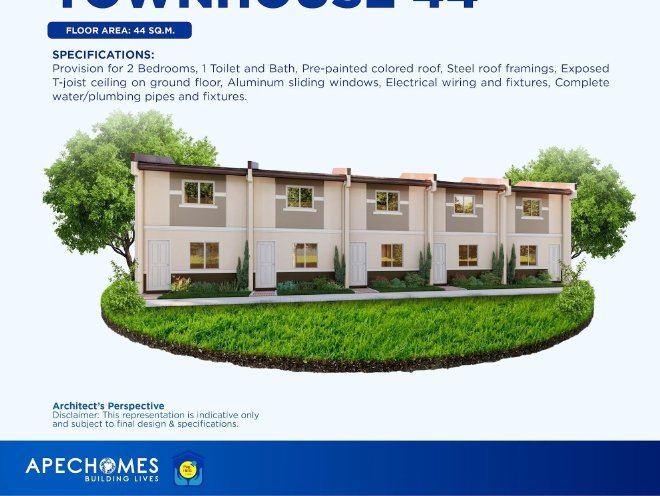 APEC Homes Norzagaray Townhouse 44, architect's perspective
